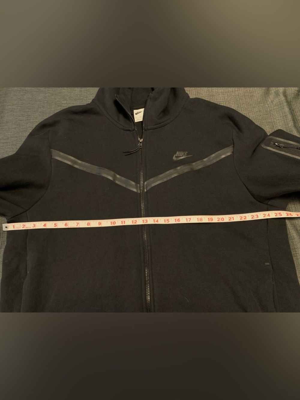Nike Men's Tech Fleece Black Zip-Up Hoodie, XXL, CU-4489-010 - Picture 7 of 9